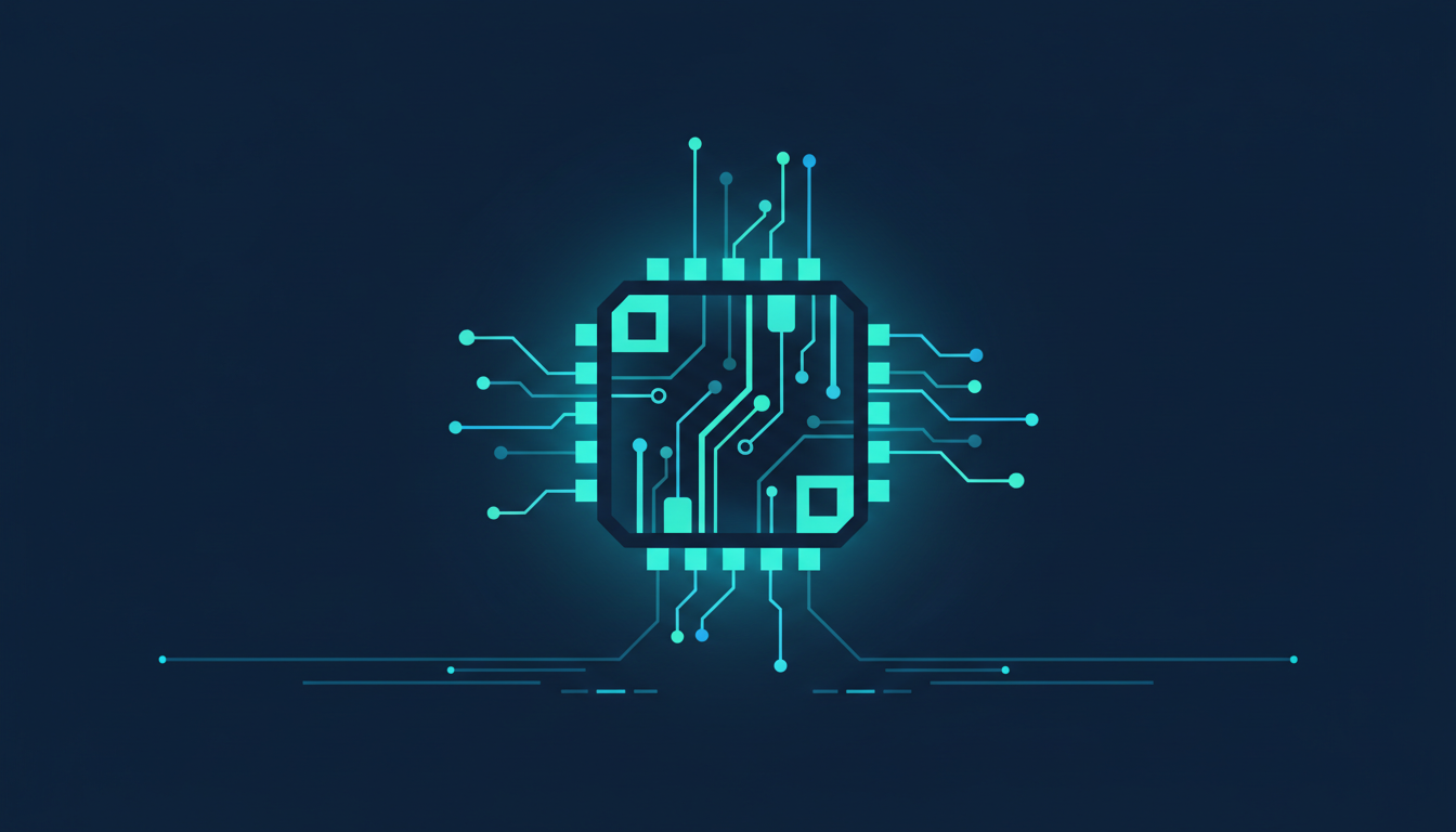 Représentation vectorielle minimaliste d'un processeur de modèle d'intelligence artificielle.